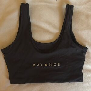 Balance athletica black sports bra size small